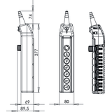 KASETA STEROWNICZA SUWNICOWA B-1NC+6X(1NO+1N0/2)