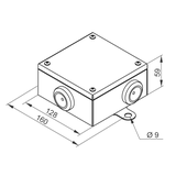 PMO2(3/3) Puszka metalowa łączeniowo-rozgałęźna