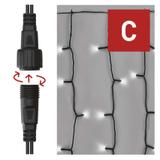 Lampki choinkowe łączone Standard kurtyna 100LED 1x2m zimna biel IP44 timer D1EC01 EMOS