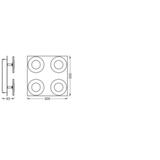 SMART WIFI ORBIS WAVE 300SQ IP44 TW CR LEDVANCE