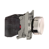 Harmony XB4 Przycisk płaski biały podświetlany bez żarówki 250V AC/DC 1 N/O + 1N/C XB4BW3165 Schneider