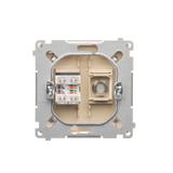Simon Basic Gniazdo antenowe typu ''F'' + RJ45 kat.6 beż BMAFRJ45.01/12 KONTAKT