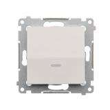 Simon 54 Przycisk pojedynczy zwierny z podświetleniem LED bez piktogramu 16A z. śrub. biały