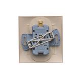 Simon 54 Gniazdo z/u podwójne z f. niezm. faz z przesłonami 16A z. śrub. monoblok kremowy