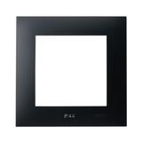 SZAFIR Ramka pojedyncza do łączników IP-44 - kolor czarny metalik