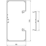 tehalit.BRAP Podstawa kanału 65x170 aluminium anodyzowany BRAP651701ELN HAGER