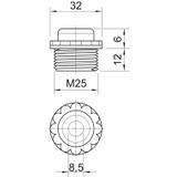 90 M, ZAŚLEPKI ZAMKNIĘTE M25 JSZ.