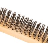 Szczotka druciana 6-rzędowa, drewniany uchwyt