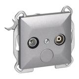 Gniazdo abonenckie "RTV" Pearl, 1,5dbt, GAP-P/K, antracyt