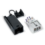 WINSTA EIB wtyk 2-torowy czarny z obudową odciążającą naciąg