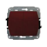 TREND Mechanizm łącznika zwiernego żaluzjowego (dwa klawisze bez piktogramów) brązowy