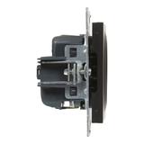 Suno Gniazdo Pojedyncze Z Uziemieniem Schuko 2P+Z 16A 250 V Z Przesłoną Zaciski Automatyczne Czarny 721420 LEGRAND