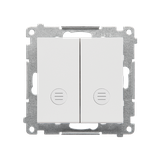 Simon 55 Przycisk zwierny podwójny zwierny bez piktogramu – osobne podświetlenie dla każdego klawisz
