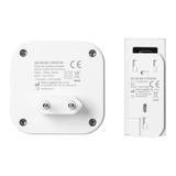 TULO AC, dzwonek bezprzewodowy sieciowy, learning system, 36 dźwięków, 150m, biały