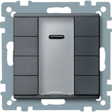 KNX przycisk z odbiornikiem podczerwieni natynkowy 4-kr.plus antracyt System M