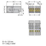 X-COM wtyk 12-biegunowy szary raster 5 mm /25szt./ WAGO