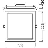 Oprawa DOWNLIGHT SLIM SQUARE 210 18W 4000K WT IP20