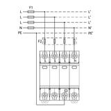 SPD/12.5/4P Ochronnik przeciwprzepięciowy klasy B+C 4P 12,5kA (iskiernik) 87.412 OPATÓWEK