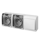 GNT HERMES 2x2P+Z D+ ŁNT 1-bieg B  IP 44 dymny+biały