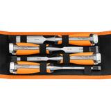 Dłuta 6, 12, 18, 24, zestaw 4 szt. Uchwyt dwukomponentowy. Pakowane w etui