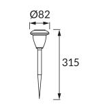 Lampa solarna LED BERT LED 32 0,06W CW