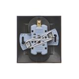 Simon 54 Gniazdo z/u podwójne z f. niezm. faz z przesłonami 16A z. śrubowe. monoblok czarny