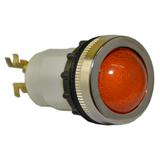 Lampka D22MS 24V-230V metalowa żółta