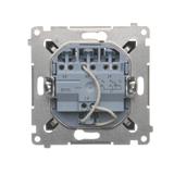 Simon 54 Przycisk potrójny z podświetleniem LED 10A szybkozłączka brąz mat