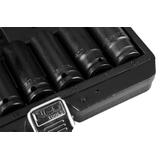 Nasadki udarowe 1/2", 10-24 mm, zestaw 10 szt., CrMo