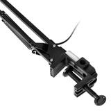 Lampka biurkowa kreślarska DEON przykręcana 60W E27 stalowa czarna VIRONE