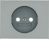 BERKER K.5 Płytka czołowa do gniazda bez uziemienia stal szlachetna lakierowana 3967157004 HAGER