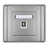 FLEXI Gniazdo pojedyncze USB A-B 2.0 srebrny metalik