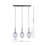Milagro lampa wisząca Tango Clear 3xE14 chrom ML6164