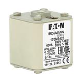 FUSE 630A 690V 1*BN/50 AR UC Wkładka szybka 630A AC 690V rozmiar 1 45x59x51 mm aR I 170M3423 EATON