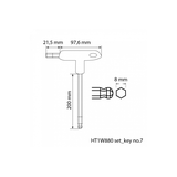Zestaw kluczy sześciokątnych typu-T z kulką, długie 8 szt