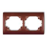 LOGO Ramka pozioma podwójna brązowy metalik