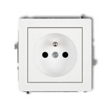DECO Mechanizm gniazda pojedynczego z uziemieniem 2P+Z (przesłony torów prądowych) biały