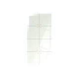 Dotykowy panel szklany podwójny 8 pól dotykowych biały GP-44-W F&F