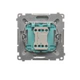 Simon Basic Przycisk pojedynczy zwierny bez piktogramu 10A 250V szybkozłączka stal inox BMP1.01/21 KONTAKT
