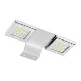 OPRAWA LEDOWA KWADRATOWA NA SZAFKĘ PODWÓJNA CALDERON, 12V, 18 LED, CIEPŁY BIAŁY, CHROM