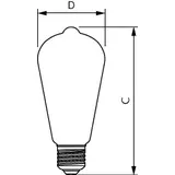 Żarówka LED ściemnialna 5,9W=60W 806lm 2700K barwa ciepła VLE kulka D5,9-60W E27 927 ST64 Szkło prze