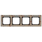 SONATA Ramka poczwórna kamień - kolor kamień (forest)
