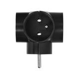 Rozgałęźnik 4x2P+Z, czarny