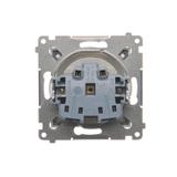 Simon 54 Gniazdo bez uziemienia z przesłonami 16A z. śrub. złoty mat