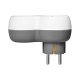 Rozgałęźnik 2x2P+Z (Schuko), biało-szary OR-AE-13238(GS) ORNO