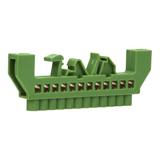 Listwa zaciskowa izolowana PE 12 przewodów zielona OR-LZ-8203/12/GN ORNO