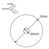 Tarcza diamentowa 115 x 22.2 mm, turbo wave