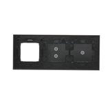 Simon 54 Touch Panel dotykowy S54 Touch 3 moduły 1 pole dotykowe + 2 pola dotykowe pionowe + 1 otwór na osprzęt S54 zastygła lawa DSTR3130/73 KONTAKT