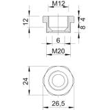 107/R M, REDUKCJA M20-M12 POLIAMID