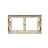 Simon 54 Premium Puszka natynkowa 2-krotna do ramek PREMIUM. Głębokość 35mm kremowy